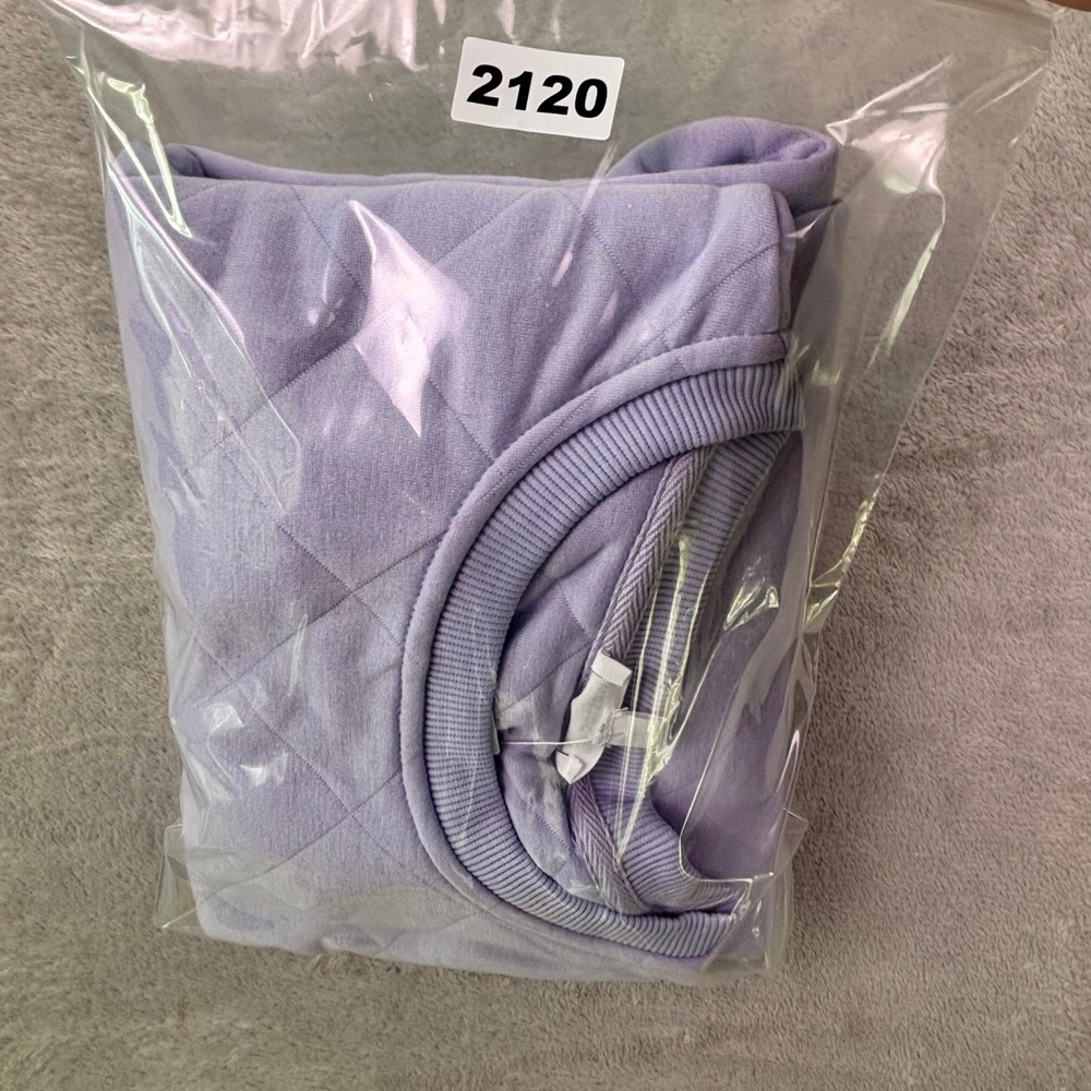 NWT Westbound Women Sweatshirt Size M Purple Quilted Snap Side Pullover Cozy - Picture 10 of 10